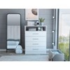 NicBex 4 Drawer Dresser for Bedroom,Modern Style Drawers with Silver Pull Handle,Dressers for Kids Room,Living Room,Entry and Hallway - 2 of 4