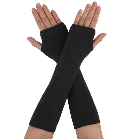 Allegra K Women's Elbow Long Elastic Winter Arm Warmers Fingerless Gloves - image 1 of 4