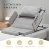 KTMBDW Adjustable Power Lifting Bed Backrest for Elderly Patient Injured, Sit-up Back Rest Chair for Neck Lumbar Back Support, Gray - 2 of 4