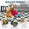 Acekool 2x6 Washable Plaid Rug – Modern Non-Slip Hallway Carpet, Stain-Resistant Geometric Design in Coastal Blue - 4 of 4