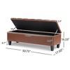 Lycvki Ottoman Storage Bench with Wood Legs - 4 of 4