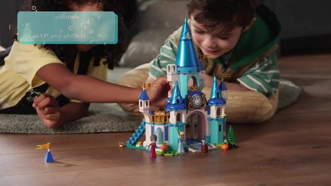 LEGO Disney Cinderella &#38; Prince Charming&#39;s Castle Set 43206, 2 of 8, play video