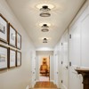 Itopfox Crystal Black Ceiling Light, Modern Semi Flush Mount Lighting Fixture for Kitchen Entryway Bedroom Laundry Room, 1-Light - 2 of 4