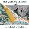 Persian Distressed Floral Washable Rug with TPR Backing, Plush 350GSM Chenille,Throw Rugs, Non-Slip Indoor Carpet for Entryway, Bedroom, Kitchen - 4 of 4