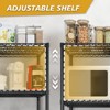 SEVOBAL Utility Storage Shelves Commercial Steel Wire Rack with Lockable Swivel Casters for Home and Commercial, Black, 59.64"*18.3"*8.46" - 3 of 4
