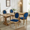 Lyngins French Elegant Dining Chairs (Set of 2), Easy-Care Armless Chair with Hand-Pulled Buckle, Solid Wood Kitchen Chairs & Living Room Chair - 2 of 4