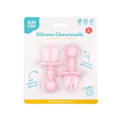 Bumkins Silicone Chewtensils - Pink