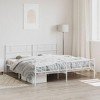 vidaXL White Metal Bed Frame with Headboard and Footboard, Designed for Ultra-Stability and Durability - 2 of 4