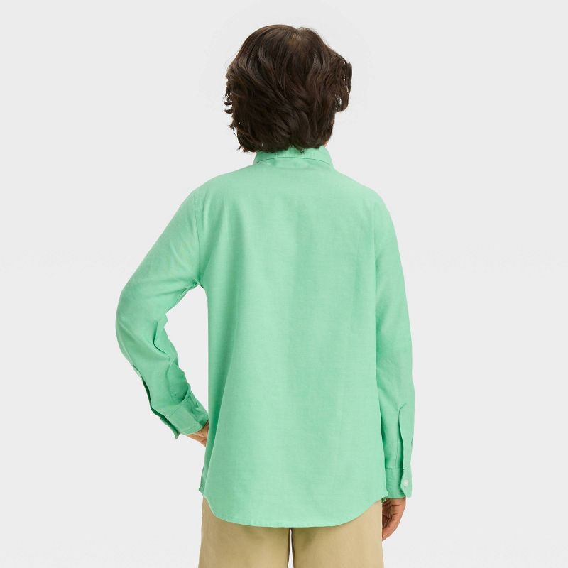 Boys' Long Sleeve Oxford Button-Down Shirt - Cat & Jack™, 3 of 5