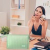 Unique Bargains PU Leather Makeup Bag Large Makeup Bag Make Up Brush Organizer Bag Toiletry Bag for Women 1 Pcs - 2 of 4