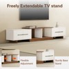JVNOXK-Modern Entertainment Center with Extendable TV Stand Features 4 Large Storage Cabinets Accommodates up to 120-inch TV Ideal for Living Rooms - 4 of 4