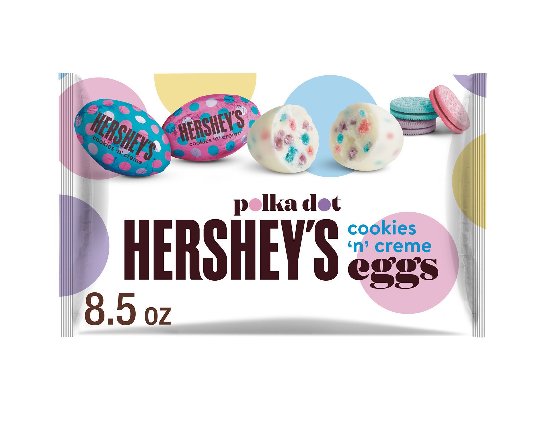 HERSHEY'S Cookies'N'Crème Polka Dot Eggs Easter Candy - 8.5oz