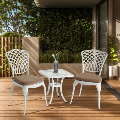 3 Piece Patio Conversation Set With 2 Chairs And 1 Table Outdoor, Patio Set Table And Chairs, Accent Chair For Outdoor With Cushion–Cuddlewood