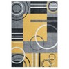 Washable Rugs for Living Room Modern Geometric Area Rug Circles Pattern Rug Stain Resistant Low Pile Accent Rug - 3 of 4