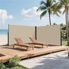 SKRAN 276" x 71''Retractable Side Awning, Waterproof & UV-Resistant, Privacy Screen Divider Roll Up Balcony for Outdoor, Patio, Baryard(Beige) - 2 of 4