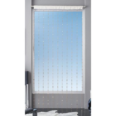 Kate Aurora Luxurious Jaeger Rod Pocket Acrylic Beaded Single Window Curtain Panel