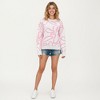 Anna-Kaci Women's Abstract Floral Pattern Knit Sweater with Soft Crew Neckline and Relaxed Long Sleeve Pullover Design - 3 of 4