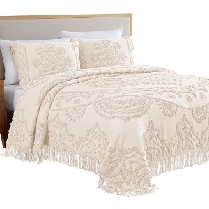Collections Etc Lotus Chenille Bedspread - 1 of 3
