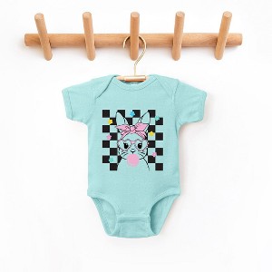 The Juniper Shop Checkered Groovy Bunny Baby Bodysuit - 1 of 2