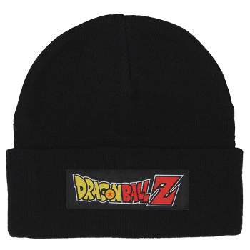 Dragon Ball Z Skull Cap Trawler Beanie Classic Logo Patch Cuff Knit Beanie Hat Black