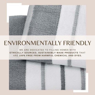 Luxurious Dark Grey and Light Grey Turkish Cotton 6-Piece Towel Set
