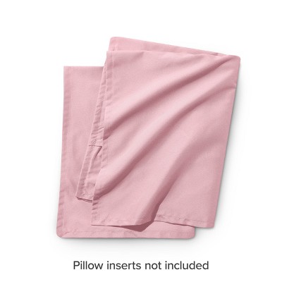 Light Pink Hypoallergenic Cotton Polyester Standard Pillow Shams