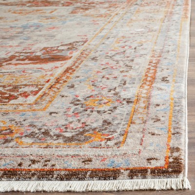 Cream and Multicolor Vintage Persian 2' x 6' Runner Rug