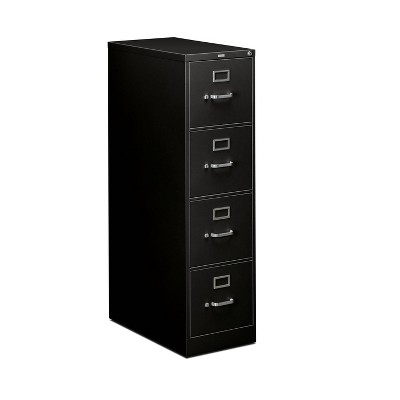 4 Drawer Office Filing Cabinet Full Suspension Legal File Cabinet Black Hon Target