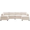 Hyleory Corduroy U-Shaped Sectional Sofa, 4-Seater Couch with 2 Movable Ottomans, Modular Living Room Furniture - 2 of 4