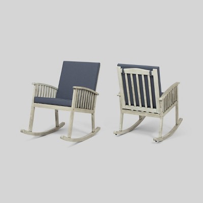 dark gray rocking chair