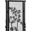 MAYEERTY 3 Panel Privacy Room Divider Bamboo Parttern Wood Paper Black 54"x71" - 4 of 4