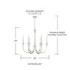 Capital Lighting Laurent 6 - Light Chandelier in  Polished Nickel - 2 of 4