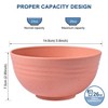 Itopfox BPA Free Unbreakable Wheat Straw Cereal Bowls - Microwave & Dishwasher Safe Soup and Salad Bowls, Set of 8, Multicolor - 2 of 4