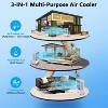 Portable Evaporative Air Cooler w/ Remote, 3 Speeds, 12h Timer - 3-in-1 Swamp Cooler for Indoor, Garage, Patio - 4 of 4