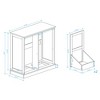 GlasFlength Decorative Storage Cabinet 2-Compartment Tilt-Out Laundry Sorter, Free Standing Home Organizer, for Bathroom, White, 31.49"*13.77"*30.70" - 3 of 4