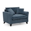 Sapphtopaz Single Lazy Sofa with Backrest Corduroy Upholstered Couches for Living Room with Armrests Comfy Couch Sofa Bed for Apartment,Bedroom - 4 of 4