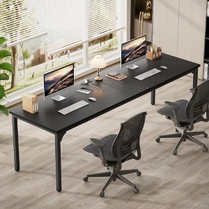 Aheaplus 78.8'' W Rectangle Computer Desk with Power Outlet - 1 of 4