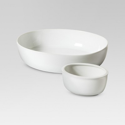 Chip & Dip Bowl Set Porcelain - Threshold™