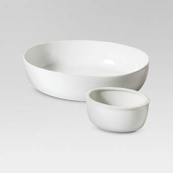 Chip & Dip Bowl Set Porcelain - Threshold™