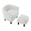 Corduroy Fabric Modern Accent Chair with Ottoman, Comfy Upholstered Armchair for Living Room, Bedroom or Office with Removable Cushion - 2 of 4
