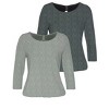Women's 2 Pack 3/4 Sleeve Tops - LASCANA - 2 of 4
