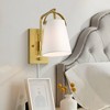 Possini Euro Design Possini Euro Erica 11" High Antique Brass Plug-In Wall Sconce - 2 of 4