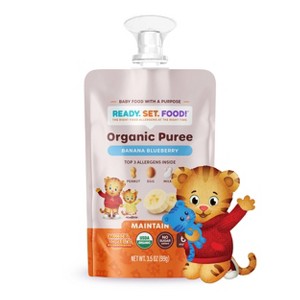 Ready, Set, Food! Organic Puree Pouch Baby Meals - Banana Blueberry - 3.5oz - 1 of 4