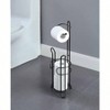 Freestanding Toilet Paper Holder with Storage, 3 Rolls, Heavy - Duty Steel, Black, Easy Assembly, Space - Saving - 2 of 4