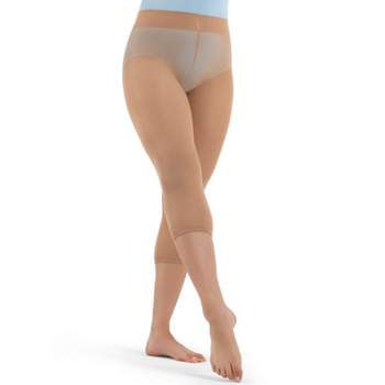 Capezio Porcelain Women's Ultra Soft Self Knit Waistband Transition Tight,  Large/x-large : Target