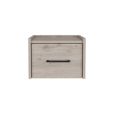NicBex 13.8 inch Wide Floating Nightstand with 1 Drawer,Wall-Mounted Side Table with Sleek Handle,Bedside Table for Bedroom,Living Room