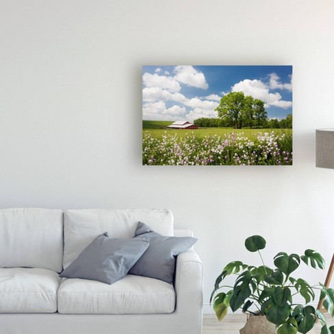 16" x 24" Flowers And Farm Holmes County Ohio by Monte Nagler - Trademark Fine Art: Canvas Wall Art, Unframed Digital Landscape - image 1 of 4