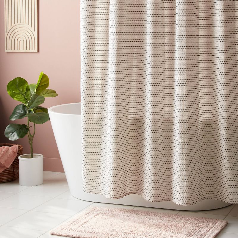 Woven Dotted Line Shower Curtain - Threshold&#8482;, 3 of 6