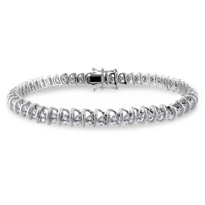 EVERLY JEWELRY | Sterling Silver 1 CT TW Diamond Bracelet, 7.5-inch - 1 of 4