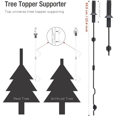 Universal Black Metal Christmas Tree Topper Holder